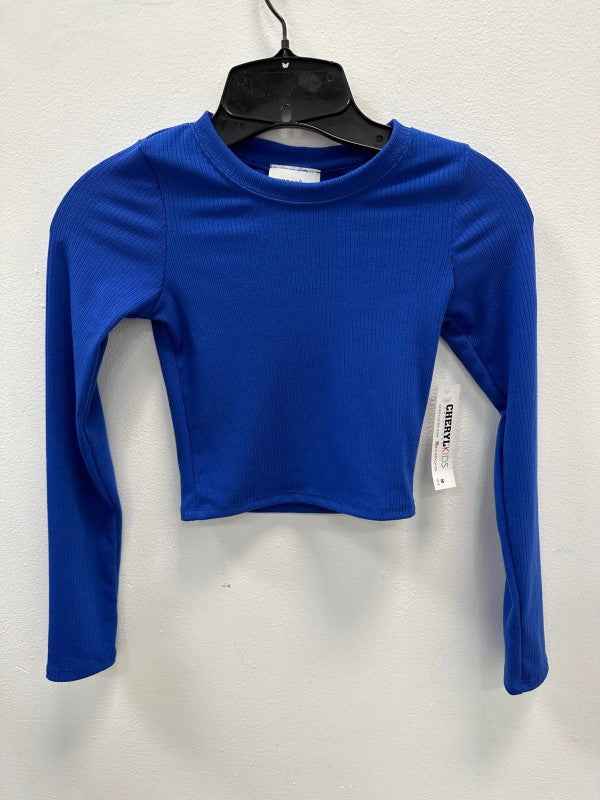 Girls Lily Long Sleeve Ribbed Crop Top