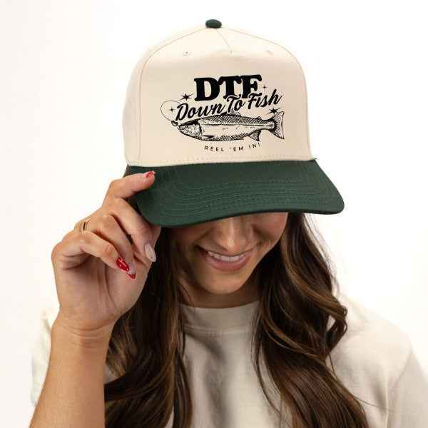 DTF Down To Fish Canvas Trucker Hat