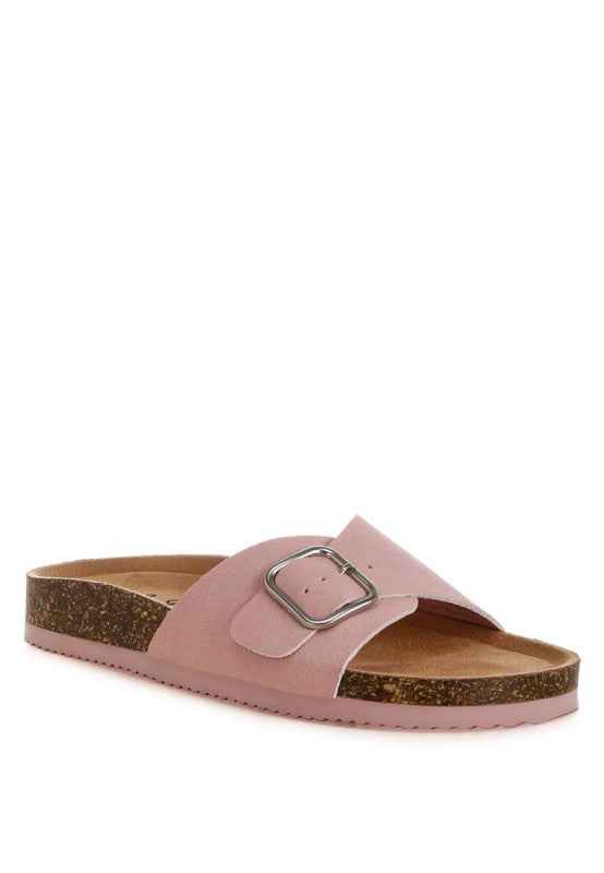 Aranda Buckled Slide-On Sandals