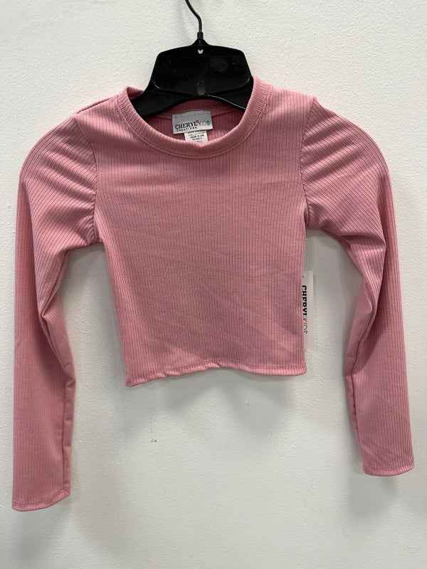 Girls Lily Long Sleeve Ribbed Crop Top