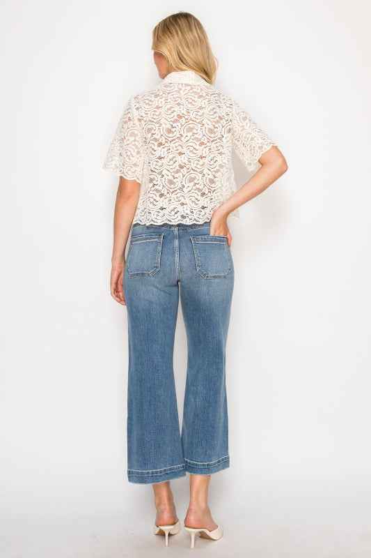 Aurelia High Rise Crop Palazzo Tummy Control