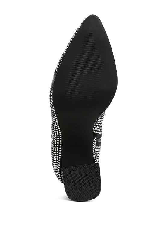 Calla Rhinestone Embellished Ankle Boots