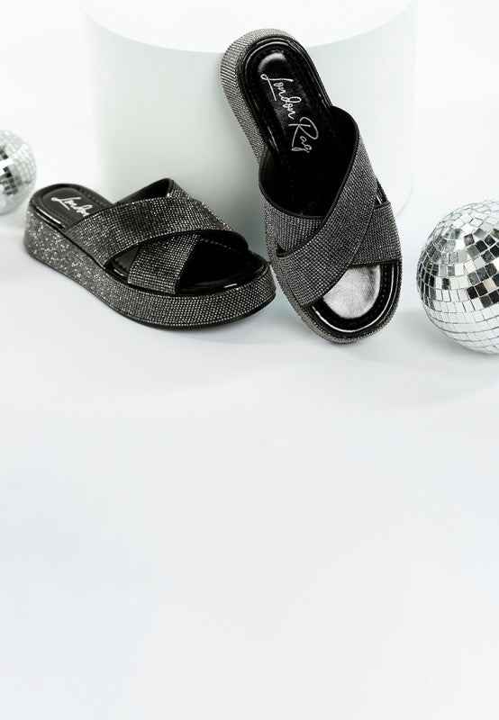 Adena Rhinestone Embellished Flatforms