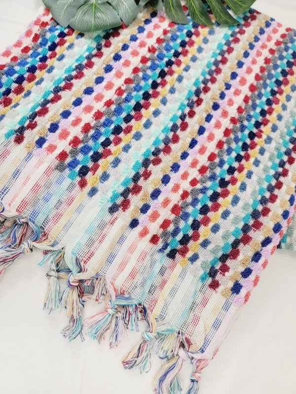Bath Towels, Organic Turkish Cotton Pom Pom Towels