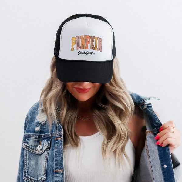 Pumpkin Season Grunge Foam Trucker Hat