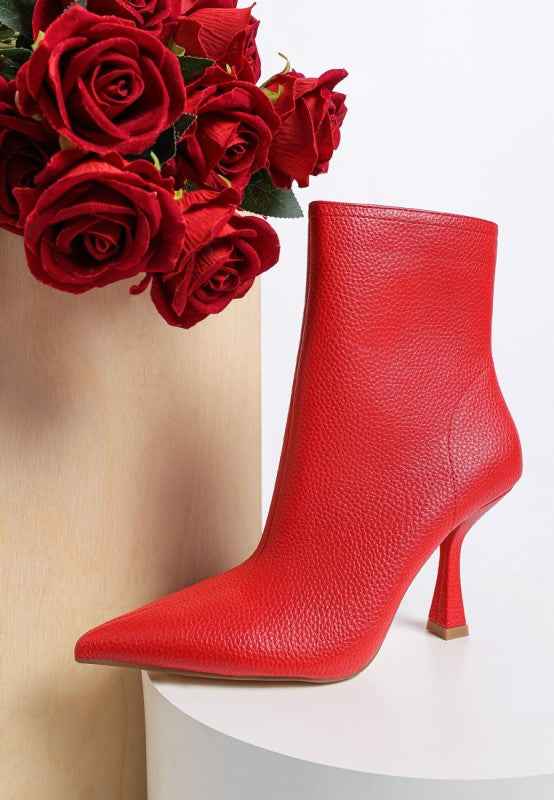 Farnak Pleather Spool Heel Boots