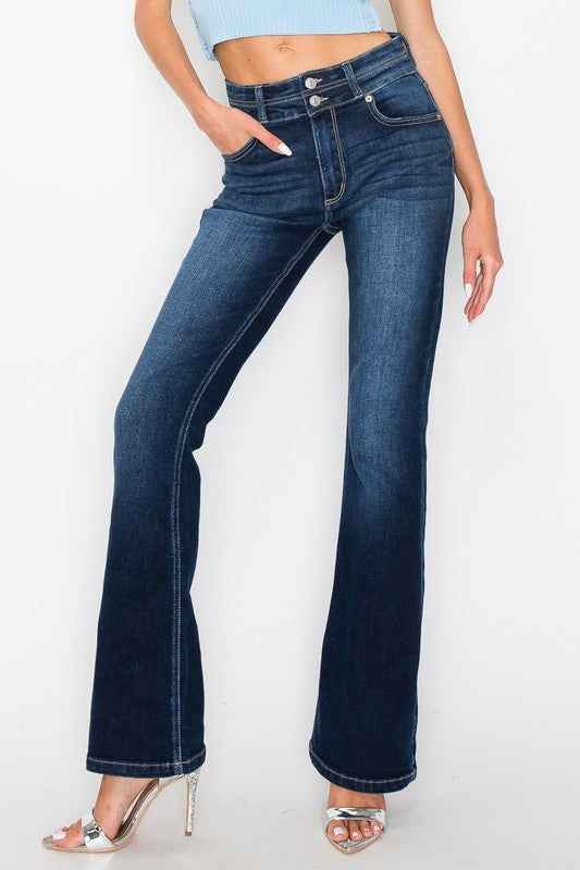 JULIA *Tummy Control* DOUBLE BUTTON High Rise Boot