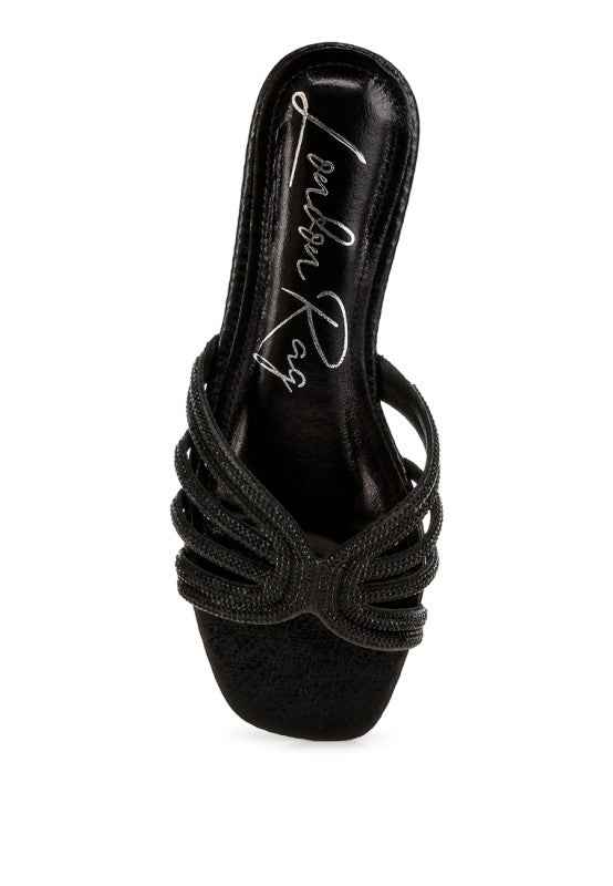 Dindy Rhinestone Cut Out Flats