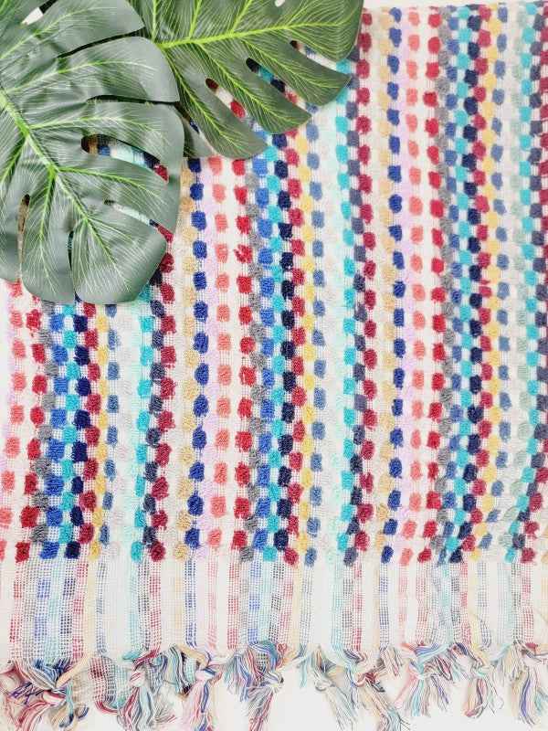 Bath Towels, Organic Turkish Cotton Pom Pom Towels
