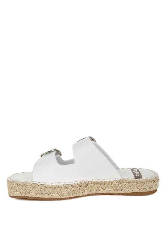 Palala Genuine Soft Leather Square Toe Espadrilles