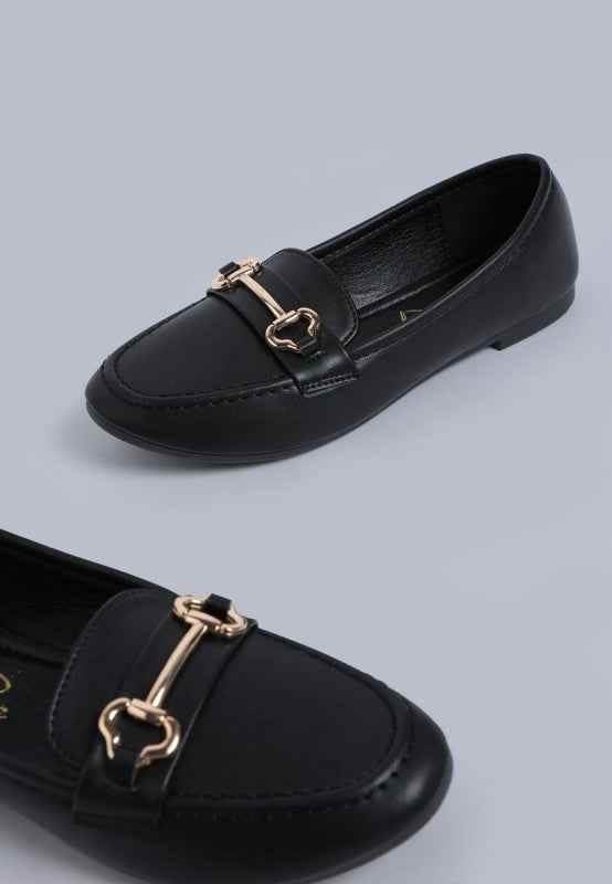 Pingle Horsebit Faux Leather Loafers