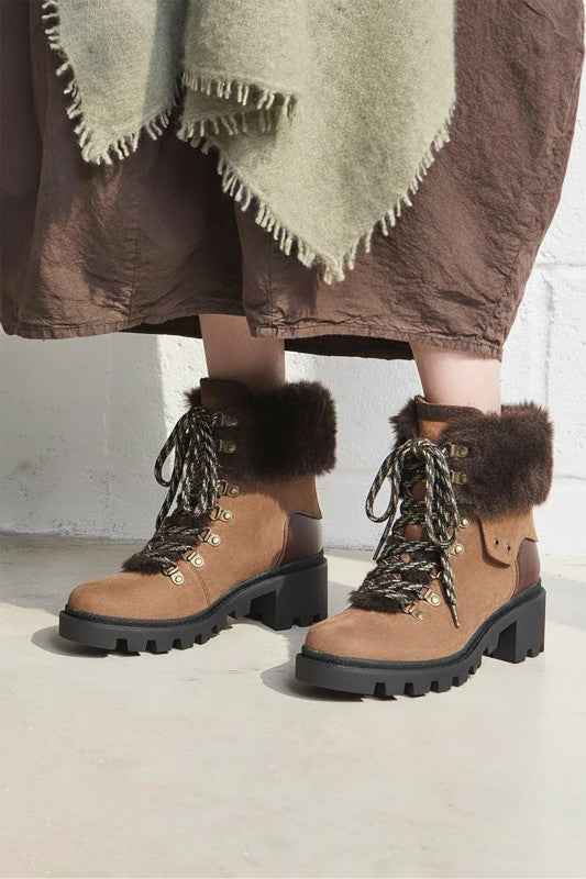 VINI-FUR COMBAT BOOTIES