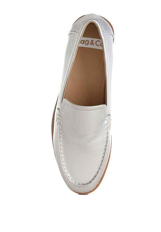 Corleone Pleather Stacked Heel Loafers