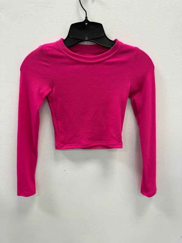 Girls Lily Long Sleeve Ribbed Crop Top