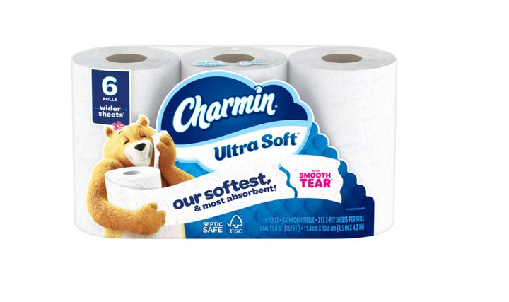 Charmin Ultra Soft Bath Tissue, 2-Ply, 213 Sheets, 30 Rolls Costco