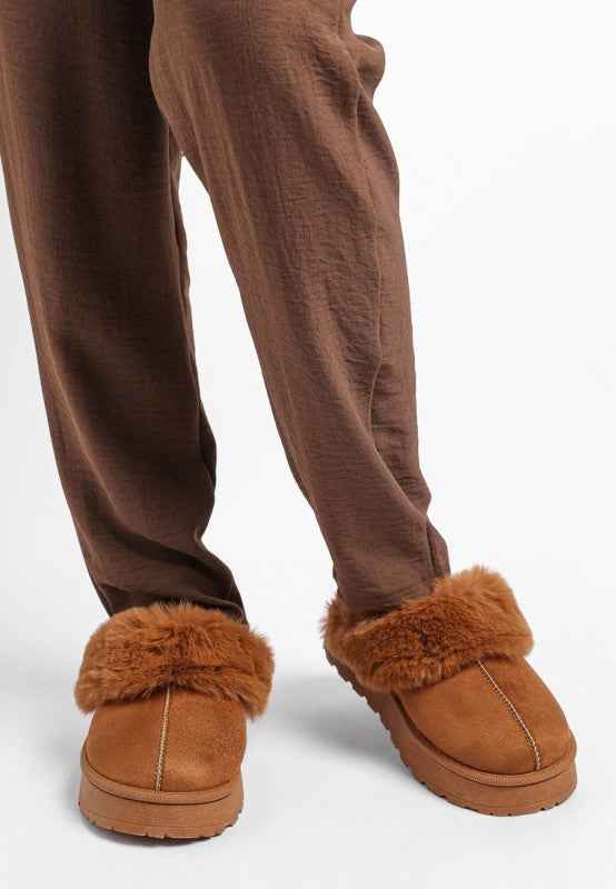 Portho Faux Fur Slip Ons