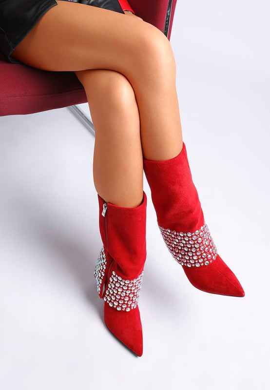 Basso Party Diamante Studded Stiletto Boots