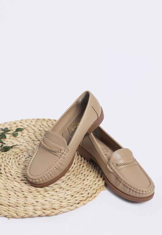 Nemunk Metallic Chain Detail Loafers