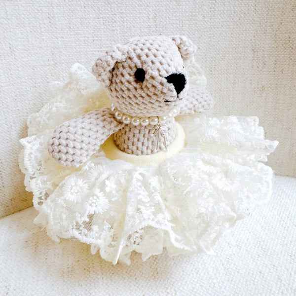 Tutu Scrunch Ballerina Bear Bag Charm