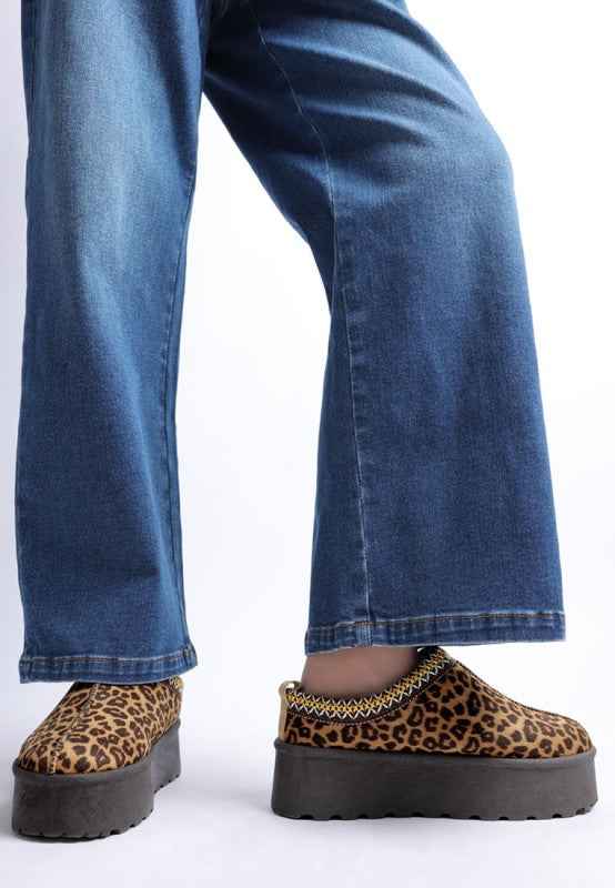 Ottawa Leopard Print Platform Classic Slip Ons
