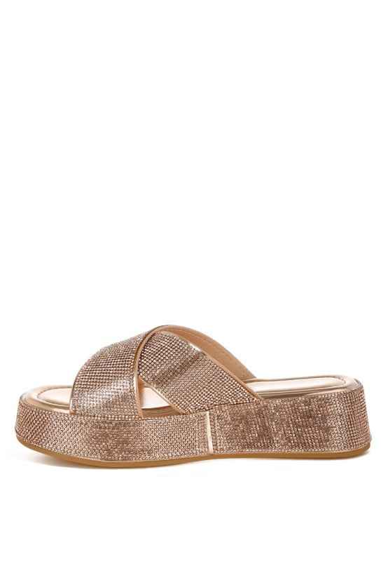 Adena Rhinestone Embellished Flatforms