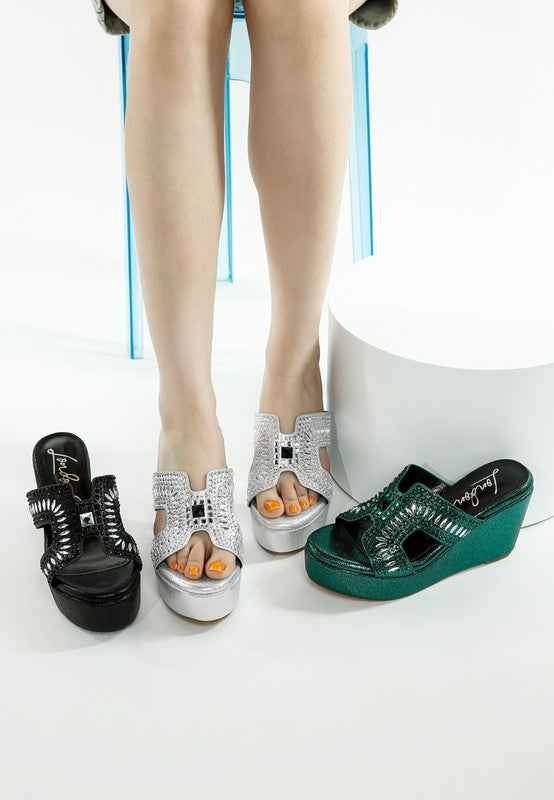 Marnier Diamante & Rhinestone Detail Sandals