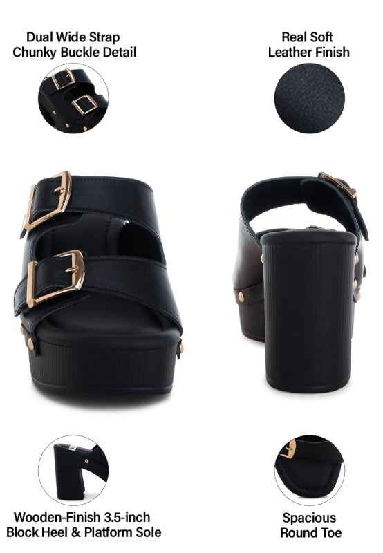 Kenna Dual Buckle Strap Sandals